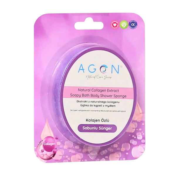 AGON Kolagenowa myjąca gąbka peelingująca