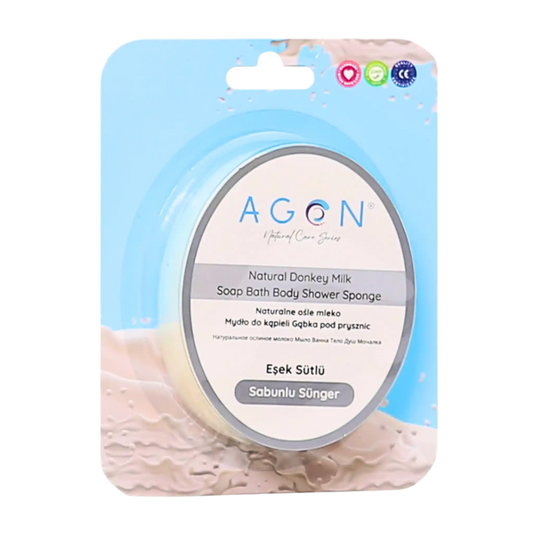 AGON Mydło odżywcze z mlekiem osła gąbka