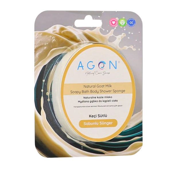 AGON Mydło peelingujące z mlekiem kozim w gąbce