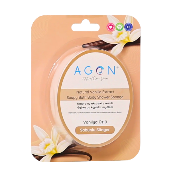 AGON Waniliowa myjąca gąbka peelingująca