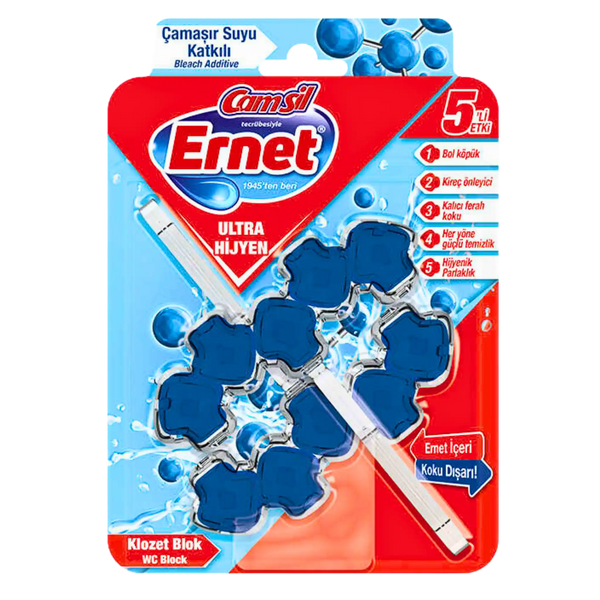 ERNET 5-w-1 kostka do muszli klozetowej z mocą wybielacza – 2x50g