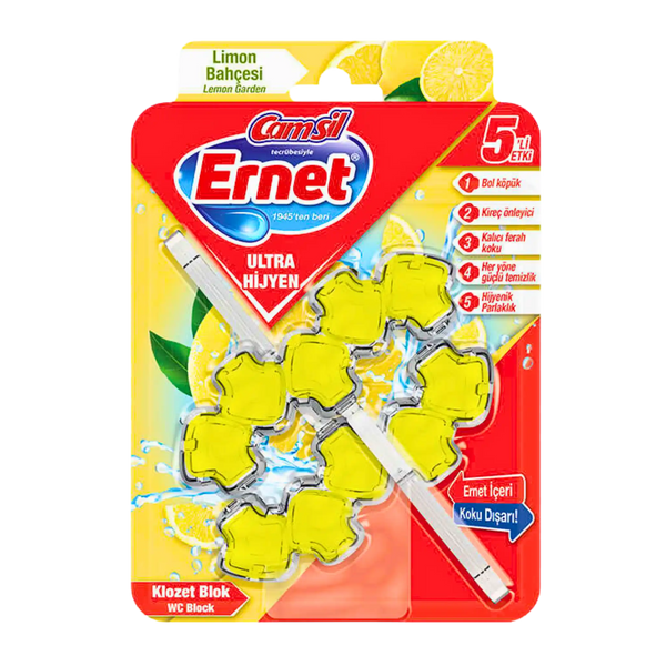 ERNET 5-w-1 kostka do muszli klozetowej (Lemon Garden) – 2x50g