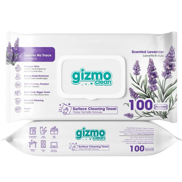 GIZMO Power & Pure chusteczki do powierzchni (zapach lawendy) – 100 sztuk