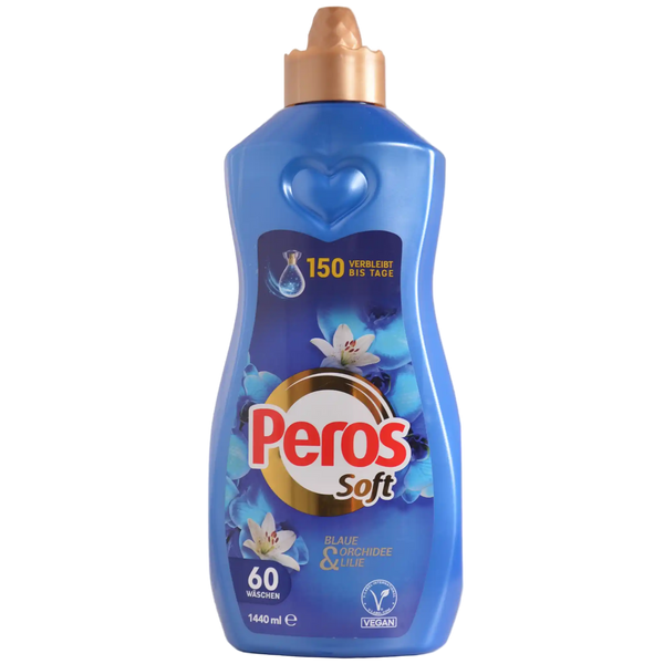 Peros Soft laundry detergent bottle on a white background