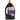 Black bottle with a gold cap on a white background